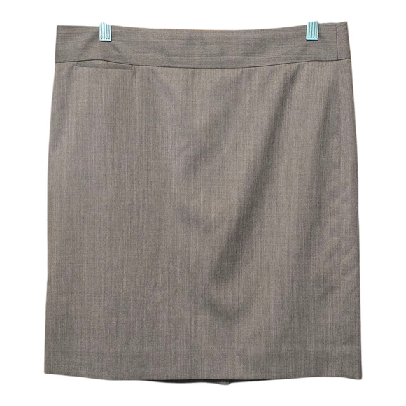 J Crew Factory Short Pencil Skirt Womens 10P Gray Lined Office Professional - Picture 1 of 11